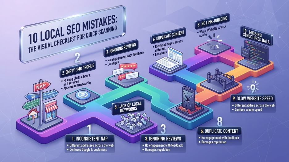checklist of local seo mistakes